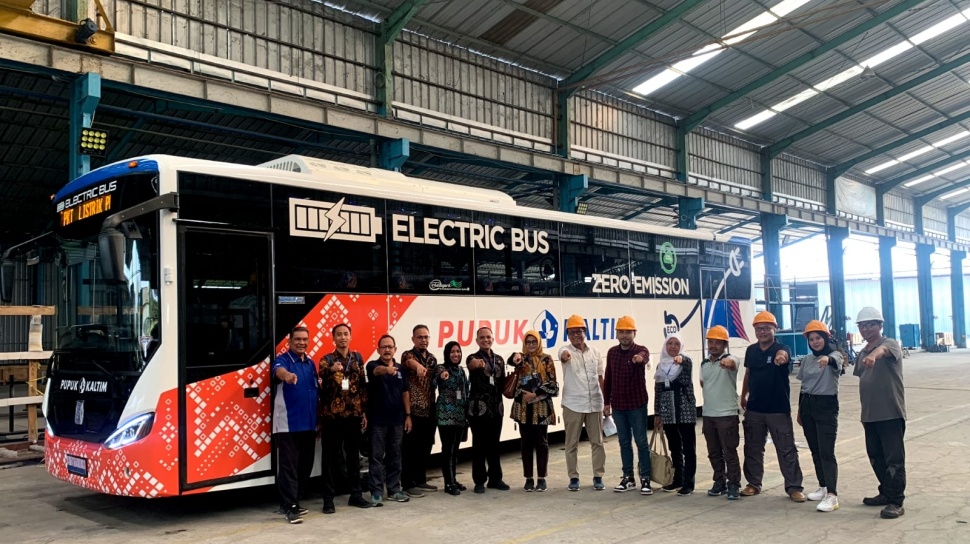 Bus Listrik Pupuk Kaltim Mejeng Di Peresmian BRT Bandung Raya