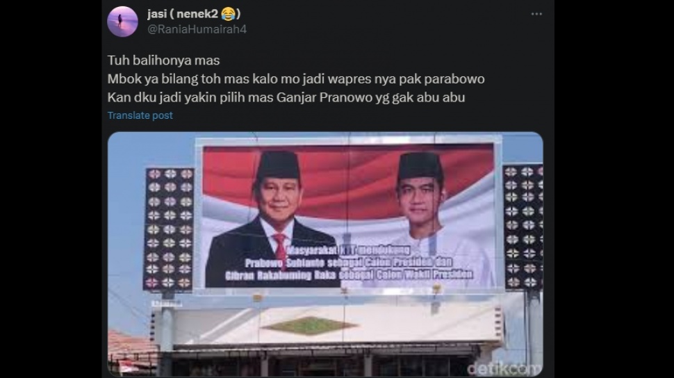 Fotonya Dipasangkan Dengan Prabowo Di Baliho Ntt Gibran Rakabuming