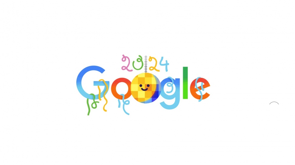 Google Sambut Tahun Baru 2024 dengan Doodle Bola Disko