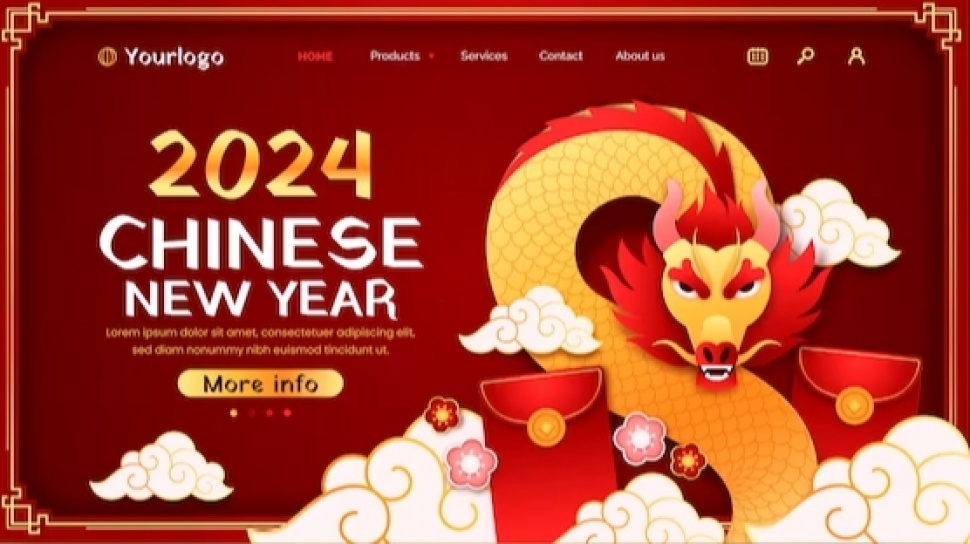 30 Free Images of 2024 Chinese New Year Greetings with Cool Designs