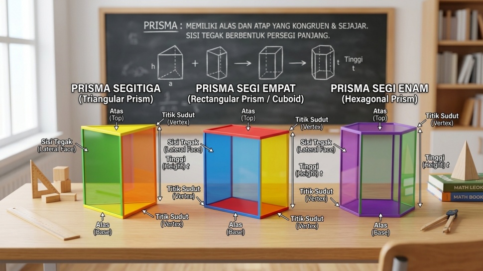 Bangun Ruang Prisma. (Suara.com/AI)
