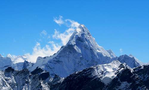 Ilustrasi salah satu puncak gunung di Himalaya (Shutterstock).