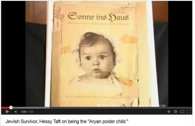 Hessy Taft, perempuan Yahudi, yang ketika bayi menjadi foto sampul majalah Nazi Jerman (Screeshot YouTube, Kamis 3/7).