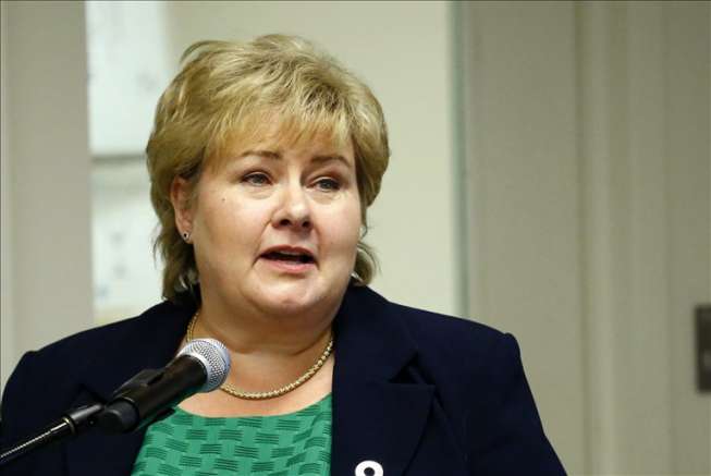 Perdana Menteri Norwegia Erna Solberg. (AFP)