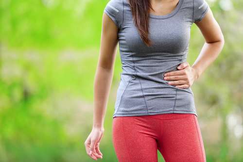 Illustration of stomach ache, flatulence, stomach cramps, ulcer.  (Shutterstock)