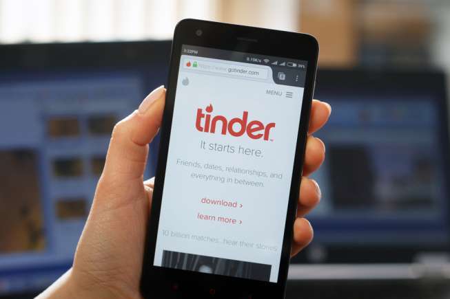 Ilustrasi aplikasi Tinder. [Shutterstock]