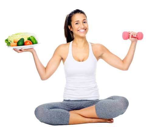 Illustration of diet and exercise for a healthy and fit body.  (Shutterstock)