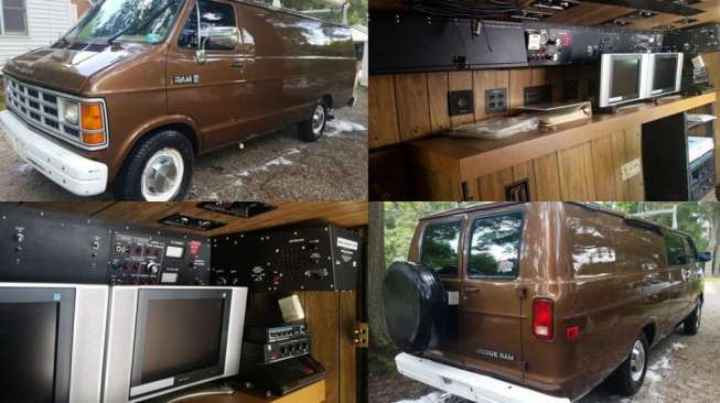 Mobil van FBI untuk memata-matai yang dijual di eBay. [Carscoops/eBay]