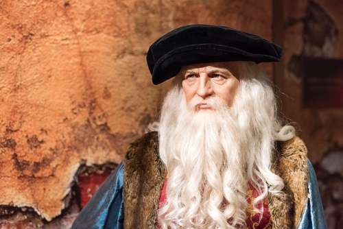 Patung lilin Leonardo Da Vinci di museum Madame Tussauds di Istanbul, Turki. [shutterstock]