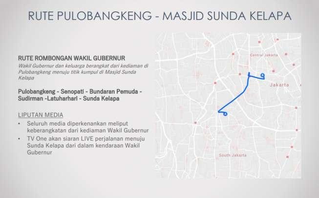 Rute Perjalanan Anies-Sandi ke Istana dan Balai Kota Siang Ini - 3