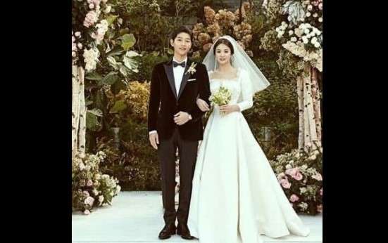 Song Hye Kyo dan Song Joong Ki menggelar pernikahan di Hotel Shilla, Seoul, Korea Selatan, Selasa (31/10/2017). [Instagram]
