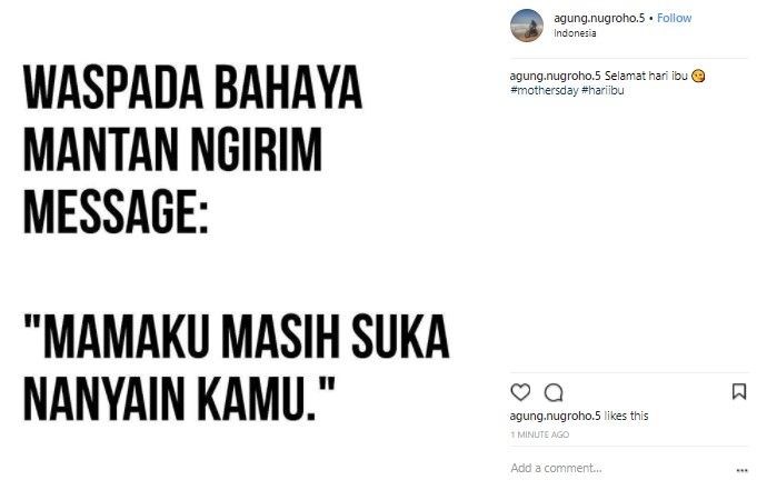 Meme kocak hari ibu. [Instagram]