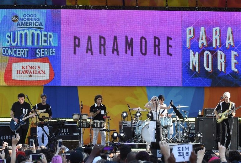 Grup band rock kenamaan asal Amerika Serikat, Paramore. [AFP/Angela Weiss]