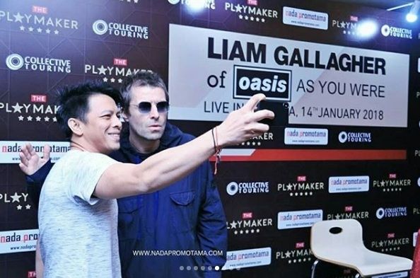 Ariel foto bareng Liam Gallagher [Instagram/nada_promotama]