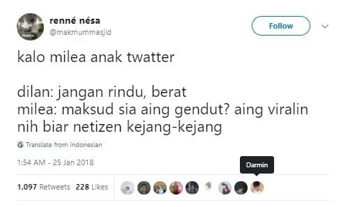 Dialog parodi Dilan-Milea. (Twitter)