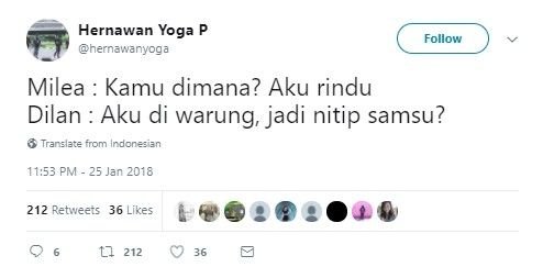 Dialog parodi Dilan-Milea. (Twitter)