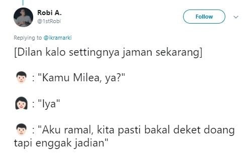 Dialog parodi Dilan-Milea. (Twitter)