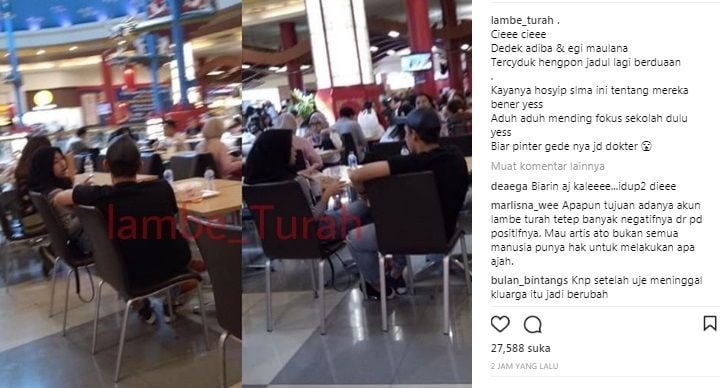 Keakraban Adiba Khanza dan Egy Maulana. [Instagram]