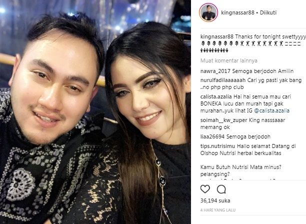 Nassar dan pacar barunya. [Instagram]