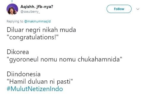 Cuitan dengan tagar mulutnetizenindo. (Twitter)