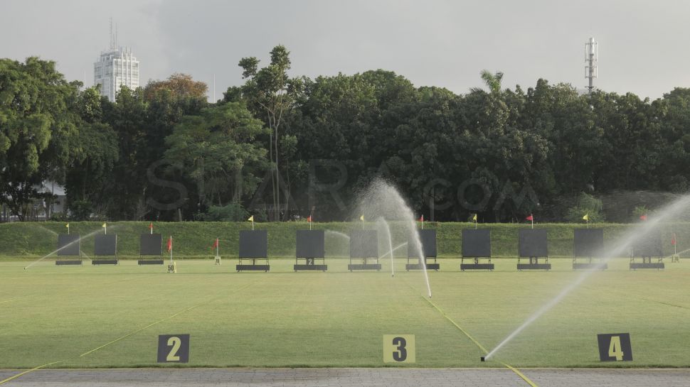 Venue panahan Asian Games 2018 di Istora Senayan. (Suara.com/Dendi Afriyan)