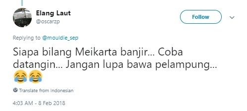 Meme Meikarta banjir. [Twitter]