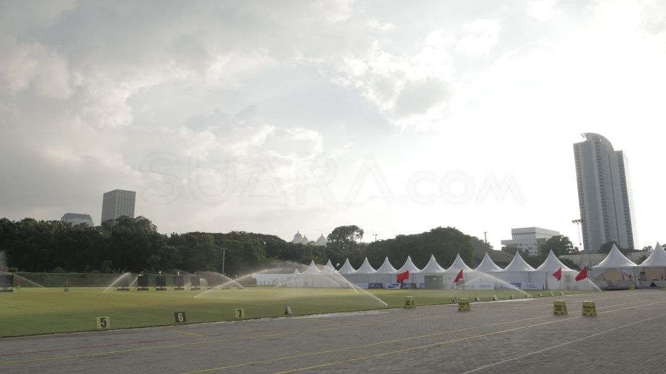 Venue panahan Asian Games 2018 di Istora Senayan. (Suara.com/Dendi Afriyan)