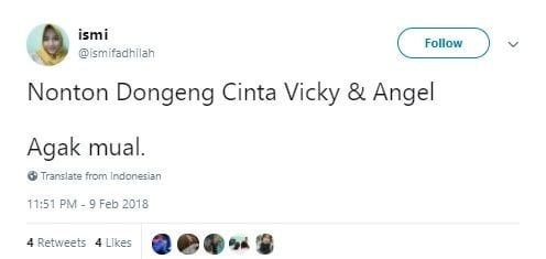 Kicauan Twitter Vicky Prasetyo - Angel Lelga. [Twitter]