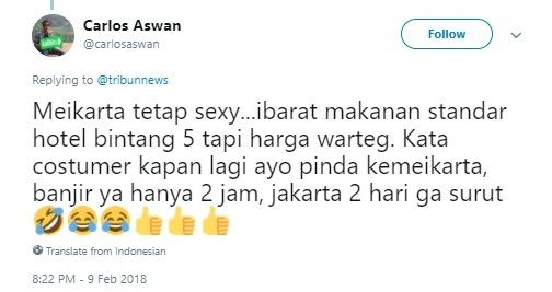 Meme Meikarta banjir. [Twitter]