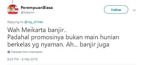 Meme Meikarta banjir. [Twitter]