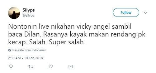 Kicauan Twitter Vicky Prasetyo - Angel Lelga. [Twitter]