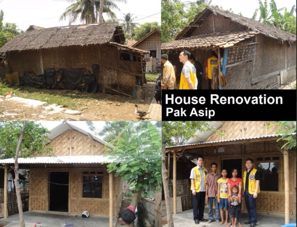 Lions Club merenovasi rumah warga miskin. (istimewa)