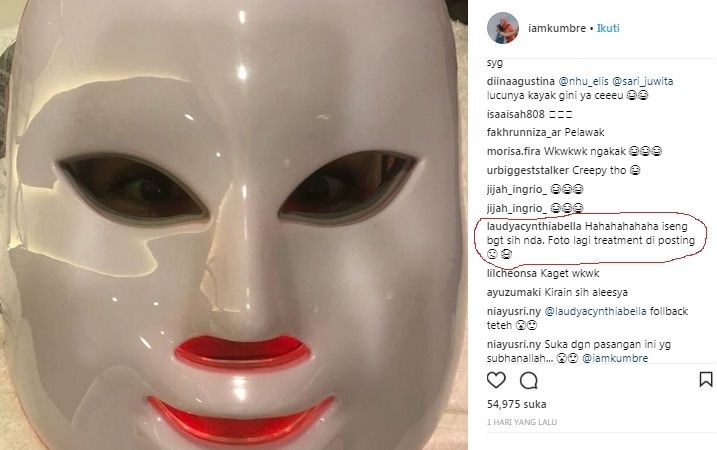 Foto Laudya Cynthia Bella saat perawatan kecantikan. [Instagram] 