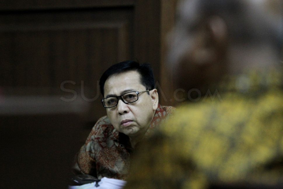 Sidang lanjutan kasus korupsi KTP Elektronik dengan terdakwa Setya Novanto di Pengadilan Tipikor, Jakarta, Senin (19/2).