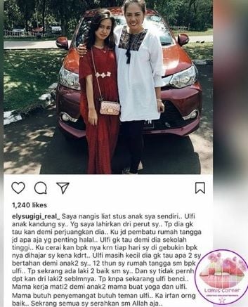 Curhat Elly Sugigi Digeuki Eks Suami. [Instagram]