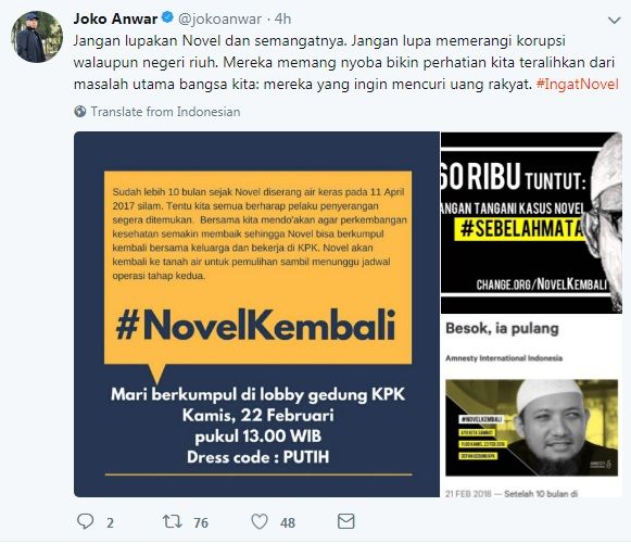 Postingan Joko Anwar