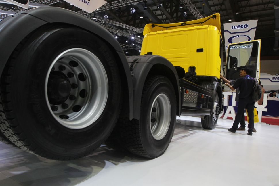 Pameran otomotif khusus kendaraan komersial Gaikindo Indonesia International Commercial Vehicle Expo (GIICOMVEC) 2018 resmi dibuka di Jakarta Convention Center (JCC), Senayan, Jakarta, Kamis (1/3).