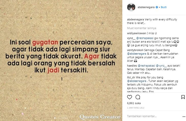 Abdee Slank Curhat Episode 1. [Instagram]