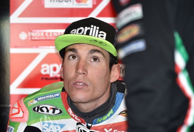 Pebalap MotoGP dari tim Aprilia, Aleix Espargaro. [AFP/Paul Crock]