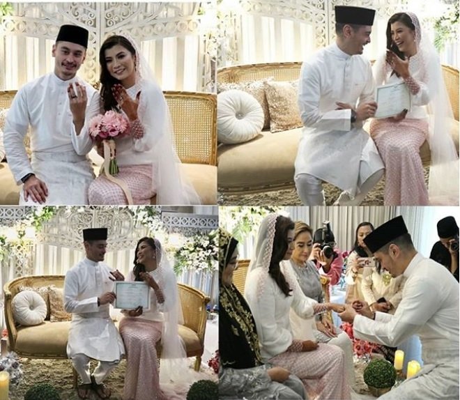 Pernikahan Rueben Elishama dengan artis asal Singapura Shenty Feliziana. (Instagram)