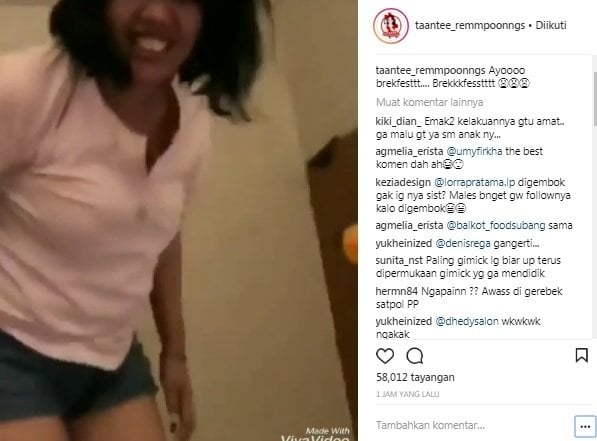 Ely Sugigi dan Irfan Sbaztian tepergok berduaan di kamar hotel. [Instagram]