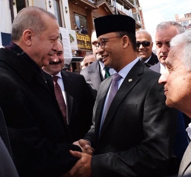 Anies Baswedan bertemu Presiden Recep Tayyip Erdogan saat berkunjung ke Turki. (Instagram Anies Baswedan)