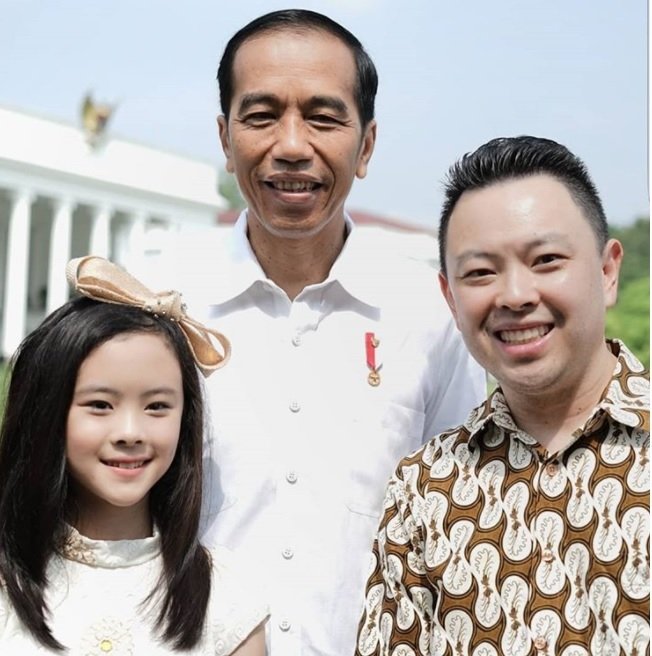 Bersama sang ayah, Andrew Darmoko, Clarice Cutie bertemu dengan Presiden Joko Widodo. (Instagram)