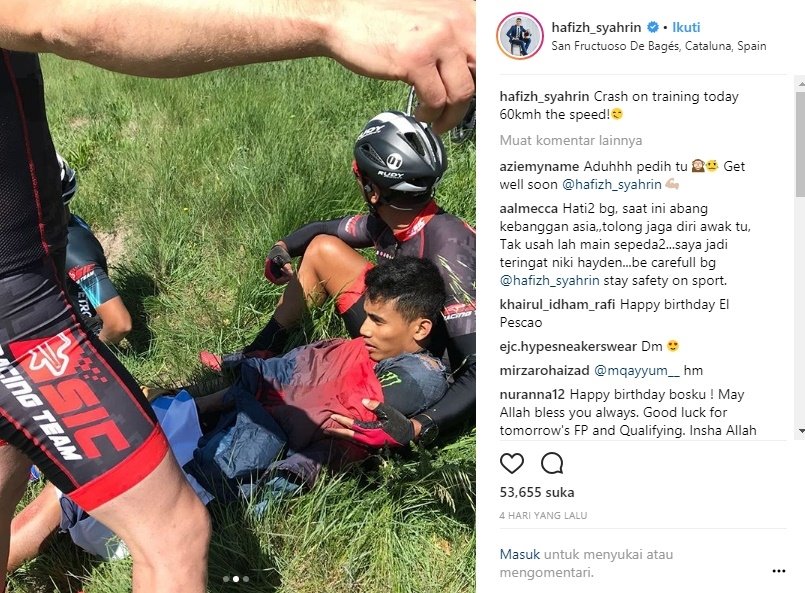 Postingan Hafizh Syahrin. [Instagram@hafizh_syahrin]