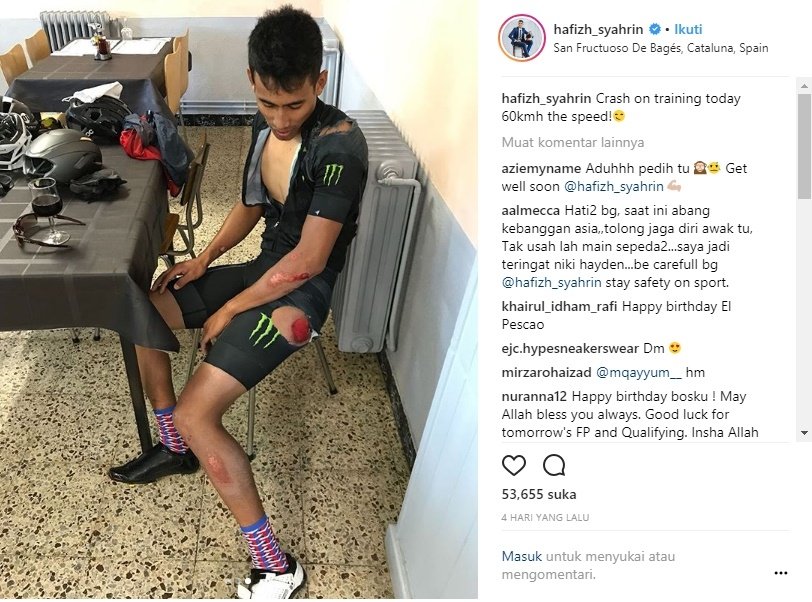 Postingan Hafizh Syahrin. [Instagram@hafizh_syahrin]
