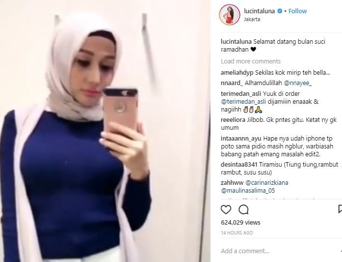 Lucinta Luna berhijab (lucintaluna/instagram).