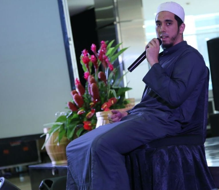 Axel Gondokusumo saat mengisi tausiah di acara Fashion Bazar Ramadhan, Smesco, Jakarta Selatan, Sabtu (26/5/2018). (Suara.com/Wahyu Tri laksono)