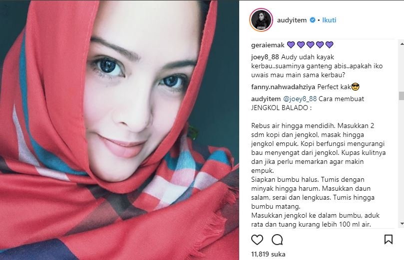 Audy Item (instagram).