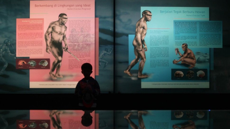 Warga mengamati benda bersejarah di Museum Nasional, Jakarta Pusat, Selasa (26/6).