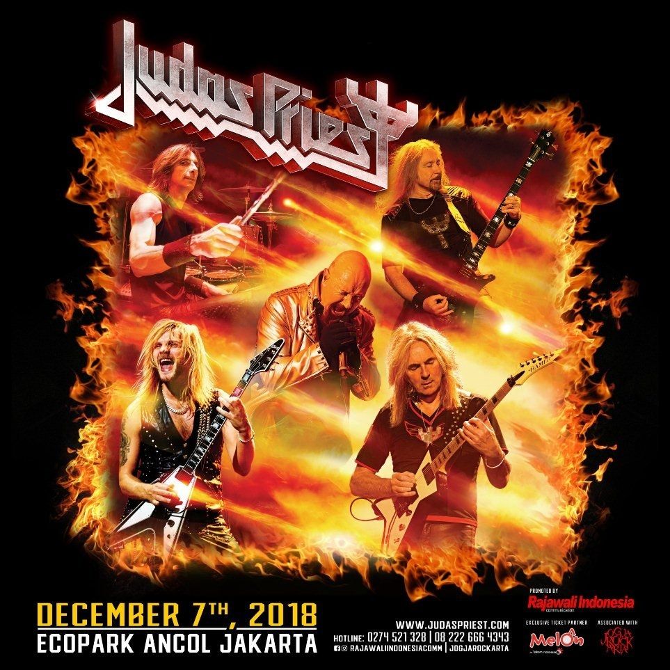 Salah satu poster konser Judas Priest di Ancol awal Desember 2018 mendatang. [Akun Twitter @judaspriest/captured]